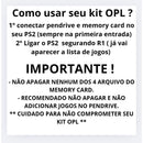 Opl PS2 70 Jogos Pendrive 64GB + Memory Card 8MB